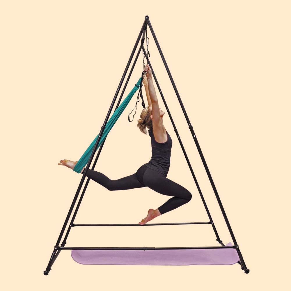 Aerial Yoga Stand Frame - Steel Freestanding Yoga Stand Support Up to 550  LBs for Indoor & Outdoor - Perfect Yoga & Gymnastics Equipment Stand for